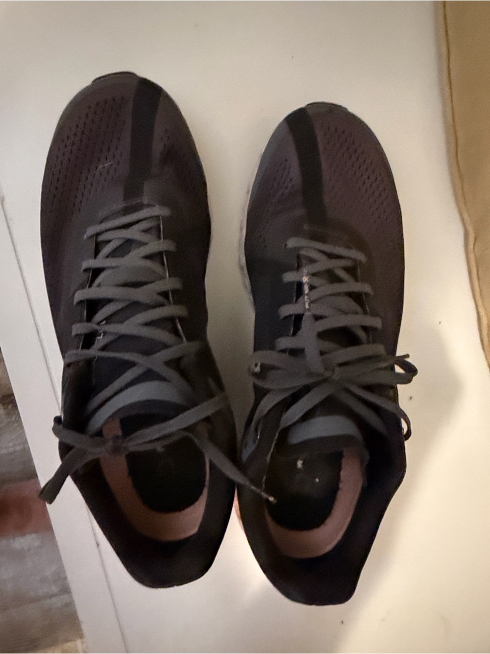 On Running Women's Sneakers in Dark Gray with Peach Sole - Picture 2 of 9